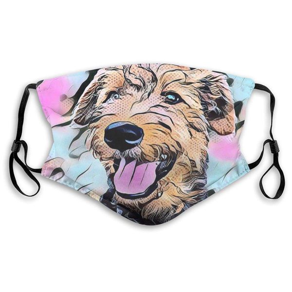 

airedale terrier dog face mask bandanas face cover headwear balaclavas reusable for dust outdoors