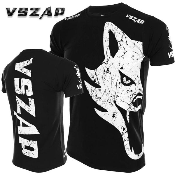 

vszap fight t-shirt short sleeve venom training jiu-jitsu running jiu-thai boxing fitness fighting training sanda, Gray;blue