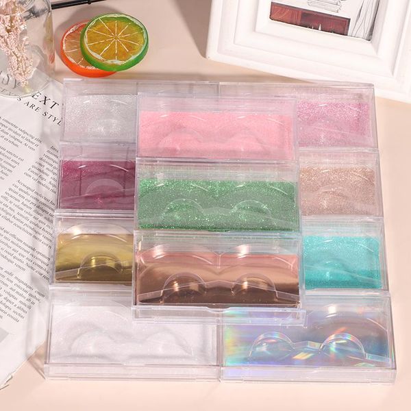 

false eyelashes 1pc acrylic packaging box 3d fake mink lashes boxes faux cils transparent plastic case