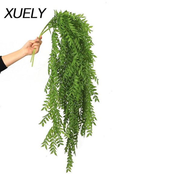 

decorative flowers & wreaths 110cm waterweed plastic simulation plants christmas decor for balcony fireplace hanging fake diy d
