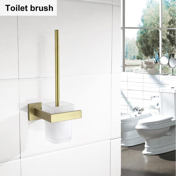 

gold матовый аксессуары для ванной комнаты оборудование набор sus 304 из нержавеющей стали для полотенец бумаги держатель для полотенец крюч