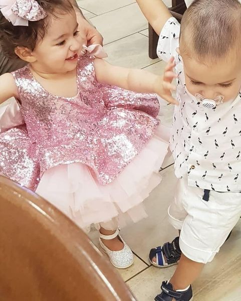 

sparkly girl pageant dresses blush pink flower girl dresses ball gown tiers little girl wedding party gowns vintage communion dresses, White;blue