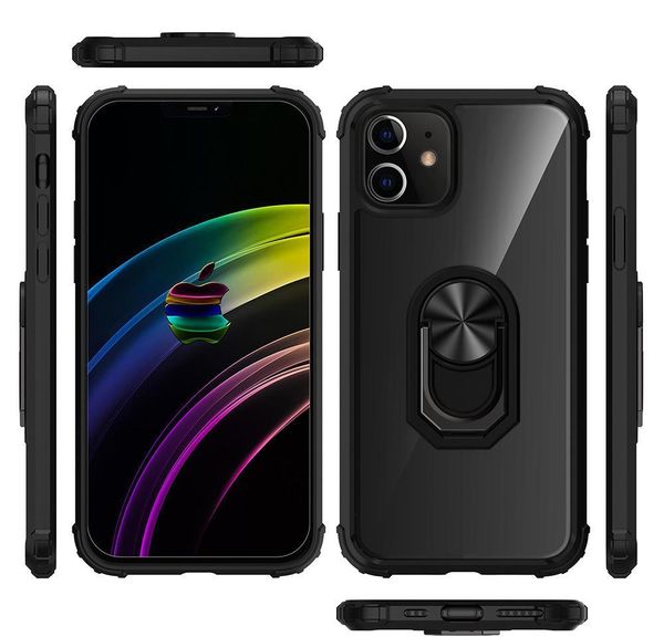 

fashion metal sucker rotating ring stand military shockproof tpu pc hybrid cover case fo qylrkq loveshop01