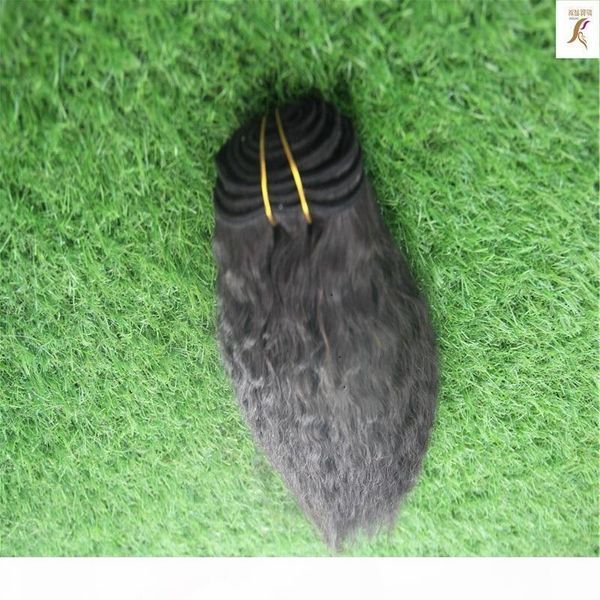 

kinky straight hair extensions 10-30 inchs brazilian remy hair weave bundles 100% human hair extensions 6a double weft, Black