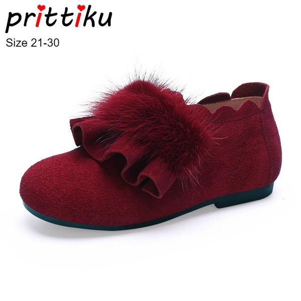 

осень 2020 девушки принцессы повседневный квартиры детские / toddler / little kid корова suede норка плюша высокого мокасины детская мода пл, Black;grey