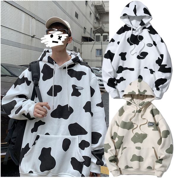 

20ss new autumn and winter mens designer hoodies fashion cows color long sleeve sweater hoodie for men and women, Black