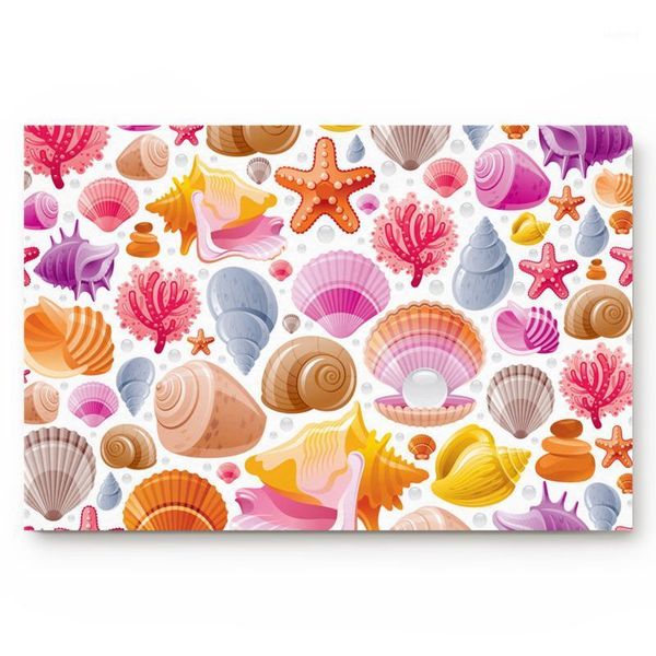 

home doormat seashell starfish coral living room door mats outdoor/indoor home decoration anti-slip bathroom kitchen mat1