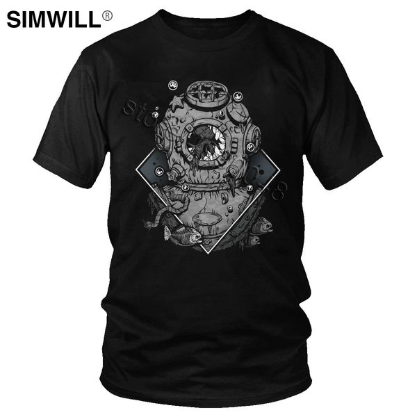 

sport scuba diving skull t shirt gorgeous summer cotton t-shirts for men short sleeves occult forgetfulness tee diver gift