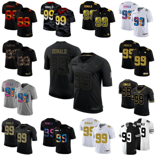 

men #99 aaron donald 2020 salute to service golden limited women youth nfl jerseys black, Black;red