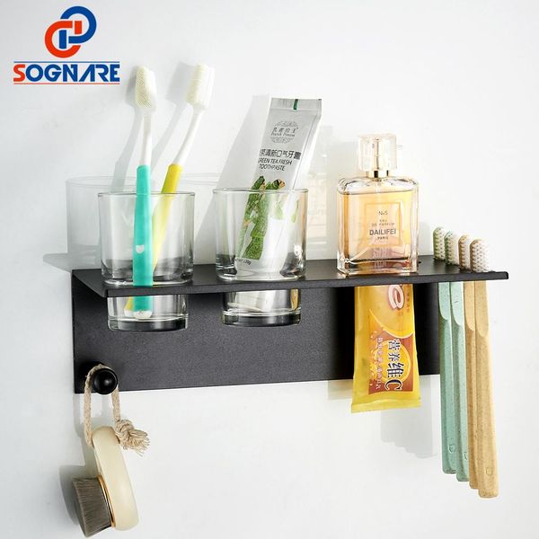 

sognare black cup массажер держатели настенный для зубных щеток с hook ванна аппаратных наборов ванной полки двойного подстаканник bbytci