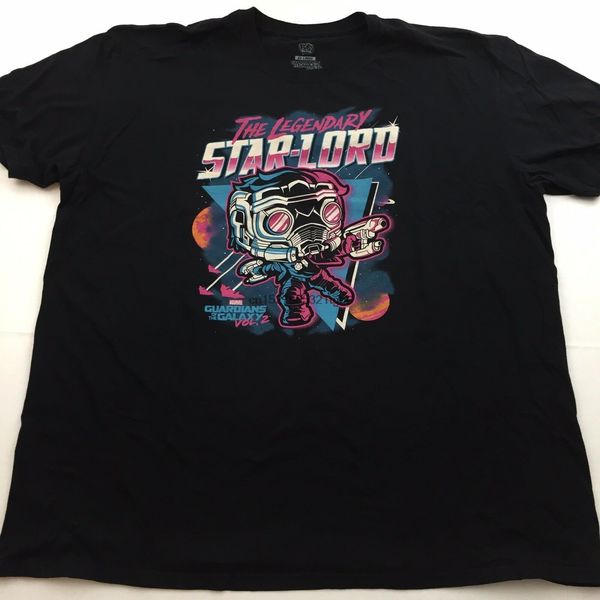 

legendary star-lord pop tees vol.2 xxl 2xl short sleeve sport hooded sweatshirt hoodie