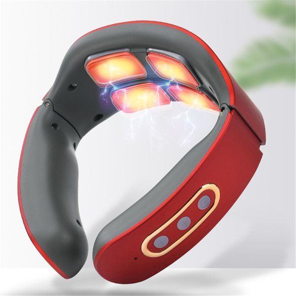 

wholesale intelligent electric neck and shoulder pulse massager kneading wireless heating cervical spine relaxing analgesic massage machine