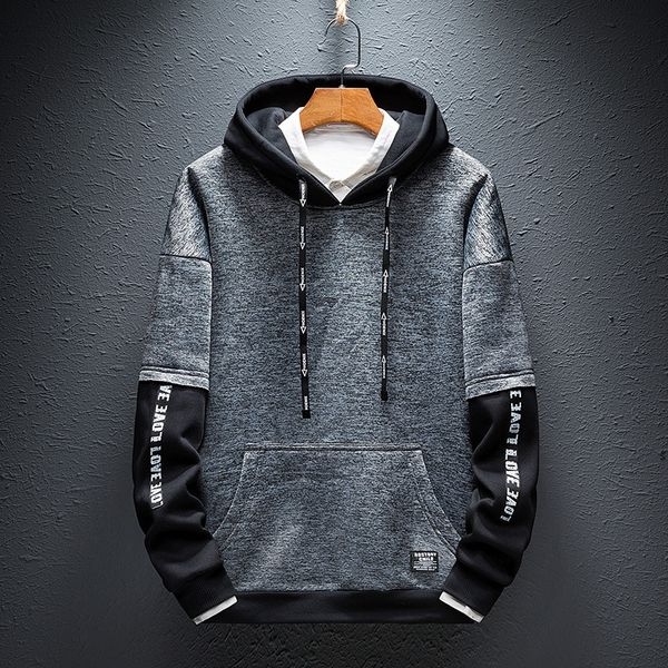 

streetwear fleece hoodies sweatshirts men animal printing casual hoodie warm hip hop swag hooded outwear kg-1065, Black