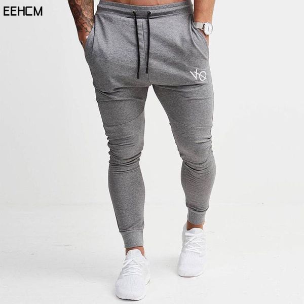 

men's pants eehcm fashion 2021 est men gyms clothing joggers pantalon homme professional bodybuilding sweatpant1, Black