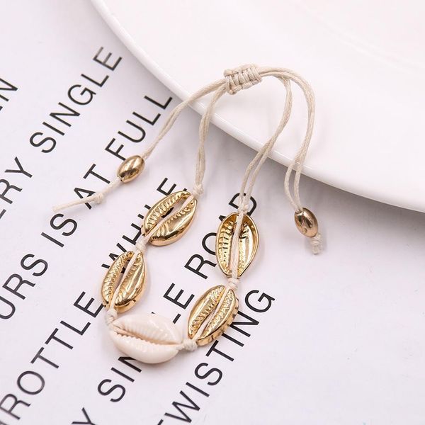 

natural seashell bracelet retro rope chain design jewelry diy shell ankle bracelet handcrafts shell ocean decor women gifts h wmtkpa