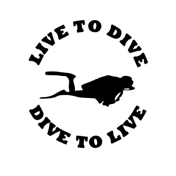 

16.6cm*17.8cm live to scubadiving diving wetsuit neoprene reflective decorative car accessories sticker black/sliver c8-1367