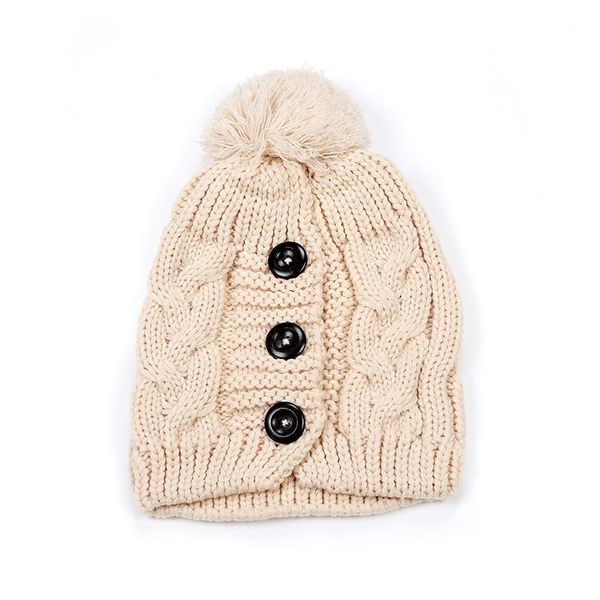 

dankeyisi winter hats for women knitted skullies beanies hat pompons cap lady bonnet button female solid cas qylqht