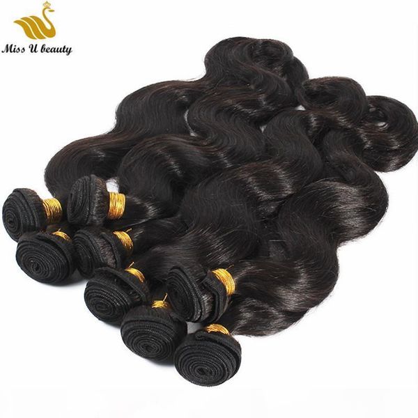 

dyeable natural color body wave wavy remy human hair bundles cuticle aligned healthy hair no shedding no tangle no split ends, Black