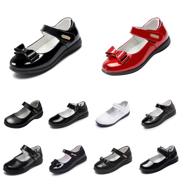 

wholesale platform shoes for baby girls leather princess shoes with soft bottoms triple black triple white outdoor walking jogging sneakers