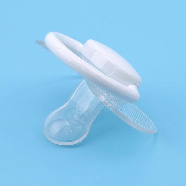 

simple white baby silicone pacifier soothing infants bite chew supplies newborn comfort appease nipple flat teat pacifiers