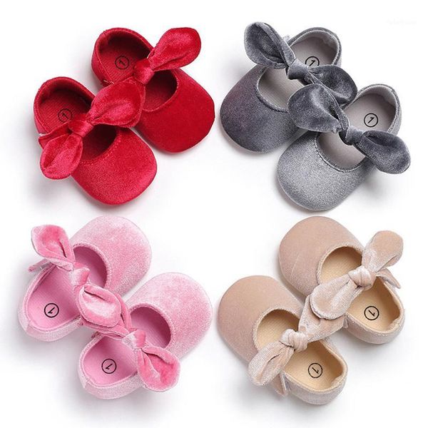 

newborn baby girls infants butterfly-knt solid color crib sole shoes casual cute lovely prewalker 0-18m first walkers1