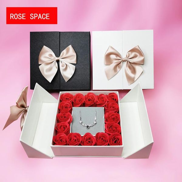 

decorative flowers & wreaths rose space 16 roses valentines day gift artificial flower box jewelry for mom party girlfriend wedding gifts