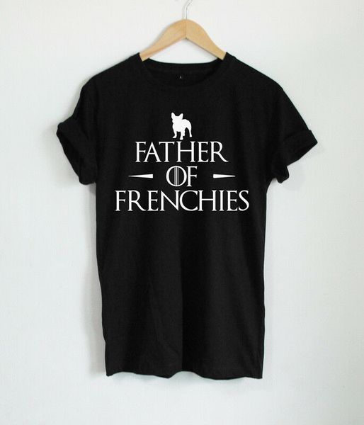 

2019 summer fashion father of frenchies t-shirt french bulldog shirts mens father's day gift tees hip hop sport hooded sweatshirt hoodi