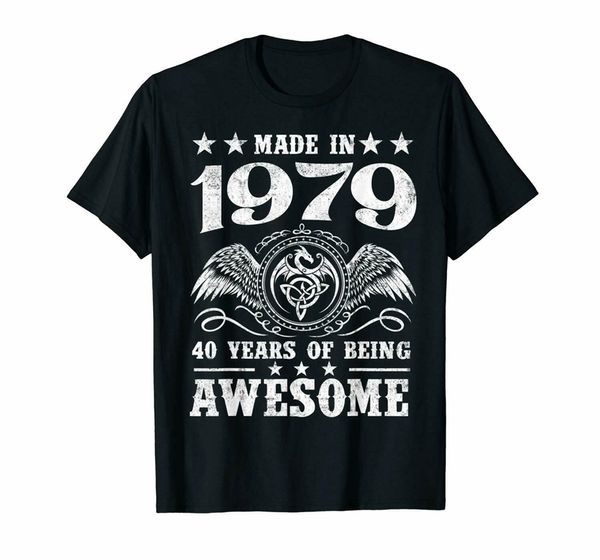 

made in 1979 40th birthday party gifts idea for mens black s 3xl slim fit hoodie designers t shirts sweatshirt