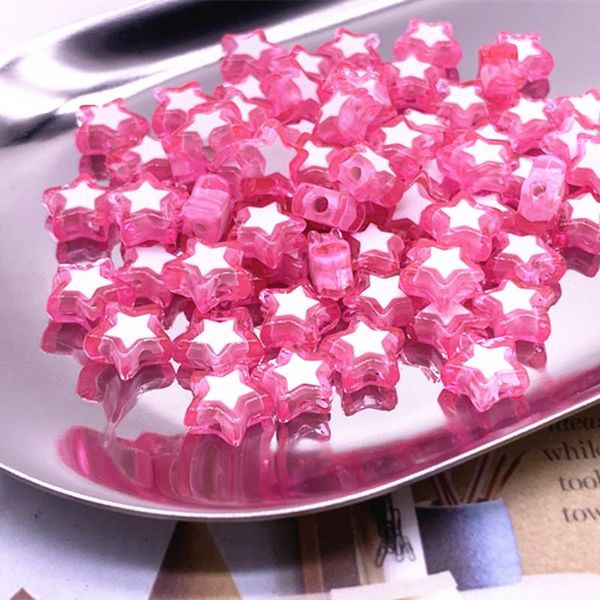 

new 50pcs five-pointed star acrylic beads loose spacer beads for jewelry making diy bracelet accessories wmtplk comb2010
