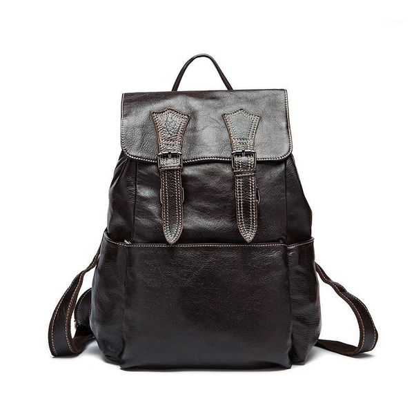 

backpack full grain leather men travel retro lapbucket1