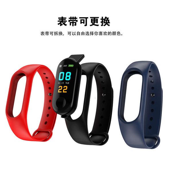 

m3plus smart m3 color screen heart rate movement meter step waterproof bracelet gift