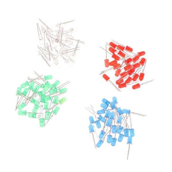 

100pc 5mm led bulbs light emitting diodes lamps electronics components round