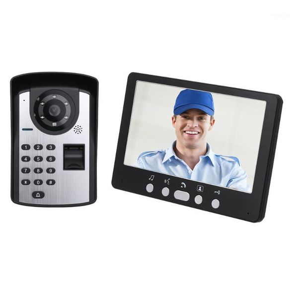 

video door phone doorbell intercom system fingerprint password remote control hd camera 7 inch monitor ir night vision1