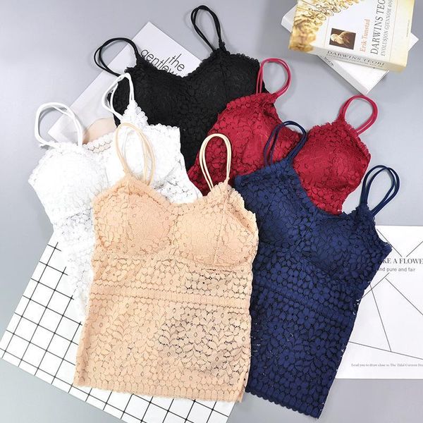 

bras chrleisure long section lace bra adjustable removable bralette gathering without steel rings underwear1, Red;black