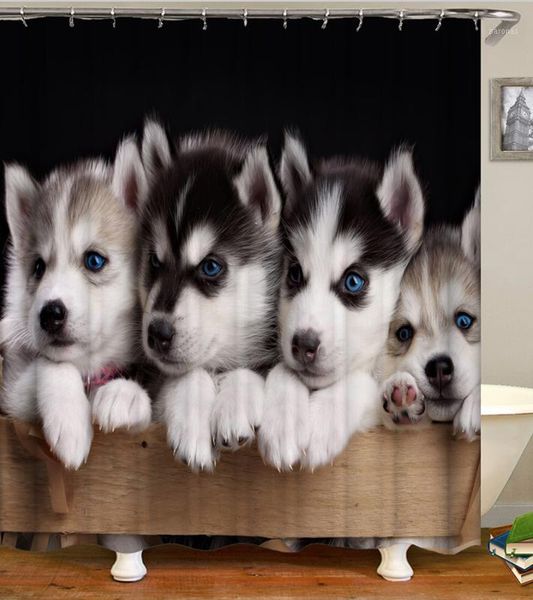 

shower curtains dog curtain polyester fabric bathroom kids wild yak bath shower1