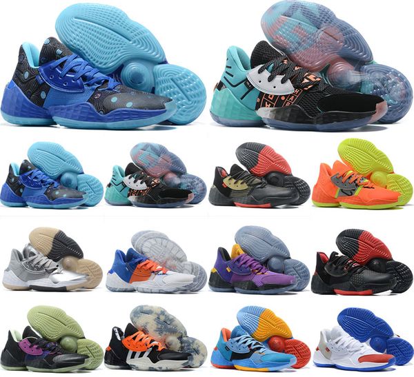 

2020 new james harden 4 vol. 4 4s iv mvp black boys mens basketball shoes outdoor sports training sneakers size 40-46