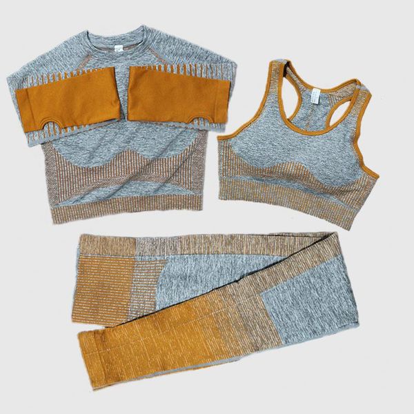 

2/3 / 5шт бесшовные нашивки йога набор workout gym set женская одежда фитнес короткие crop top высокой талией леггинсы шорты спортивные кост