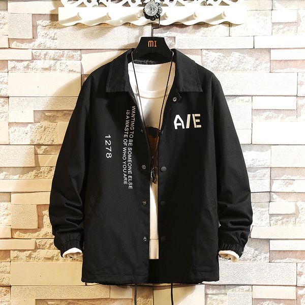 

2021 casual england style new spring autumn jacket men's brand clothes plus oversize m-5xl with hoodies k7cn, Black;brown
