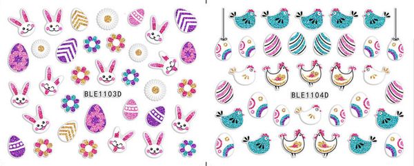 

bunny 3d plastic diy easter strap series nail design child sticker for party