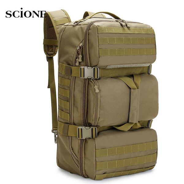 

60l camping backpack luggage bag outdoor military tactical trekking travel bag climbing army bags sports men molle bag xa944wa 193