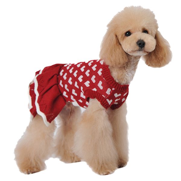 Cão de cão quente suéter em forma de cor-de-rosa cães vermelhos roupas outono inverno feliz ano novo festival casaco quente venda de alta qualidade 16bx m2