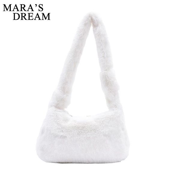 

mara's dream 2020 autumn and winter new solid color fashion plush handbag simple and versatile shoulder bag