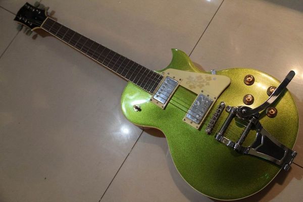 Chitarra per chitarra all'ingrosso Chitarra elettrica personalizzata con Bigsbybridge N Metallo verde 111222
