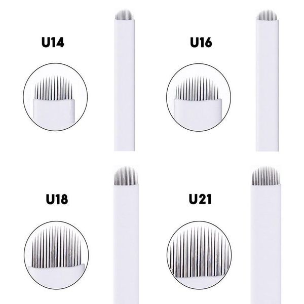 

50pcs microblading tebori blades needles tattoo needles permanent makeup needle 7/9/11/12/14/18/21 manual eyebrow blad jllqwr