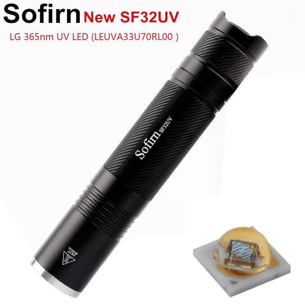 

flashlights torches sofirn sf32uv black uv 365nm led lg 365uv light for fluorescent agent detection1