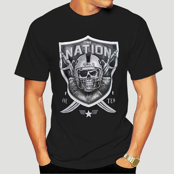 

one nation one team black and silver raider fan graphic design tee-1040a sport hooded sweatshirt hoodie