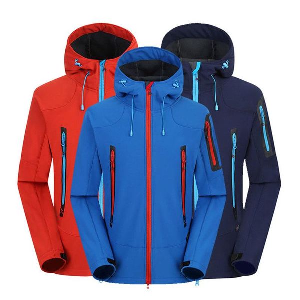

spring trekking camping men women hiking jacket softshell fleece autumn new waterproof windproof climbing outdoor jlotr, Black;white