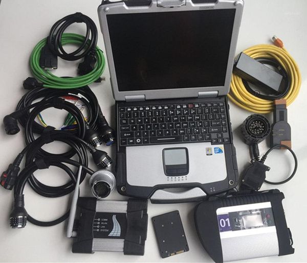 

2in1 auto diagnosis programming tool icom next wifi mb star c4 sd c4 cf30 used lapcomputer 1tb harddisk v09.2020 software1