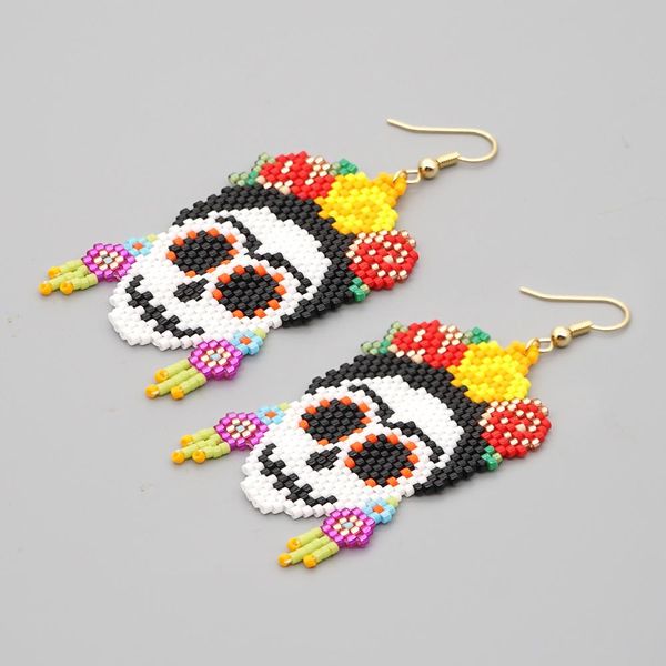 

go2boho miyuki skull earrings halloween jewellery earrings for women 2020 fashion new designs pendientes jewelry wholesale wmtshb bdesybag, Bronze;silver