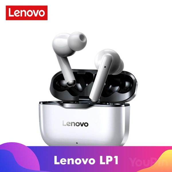 

lenovo lp1 tws наушник bluetooth 5.0 deep bass сенсорное управление в-уха автоматическое спаривание с длительным сроком службы батареи